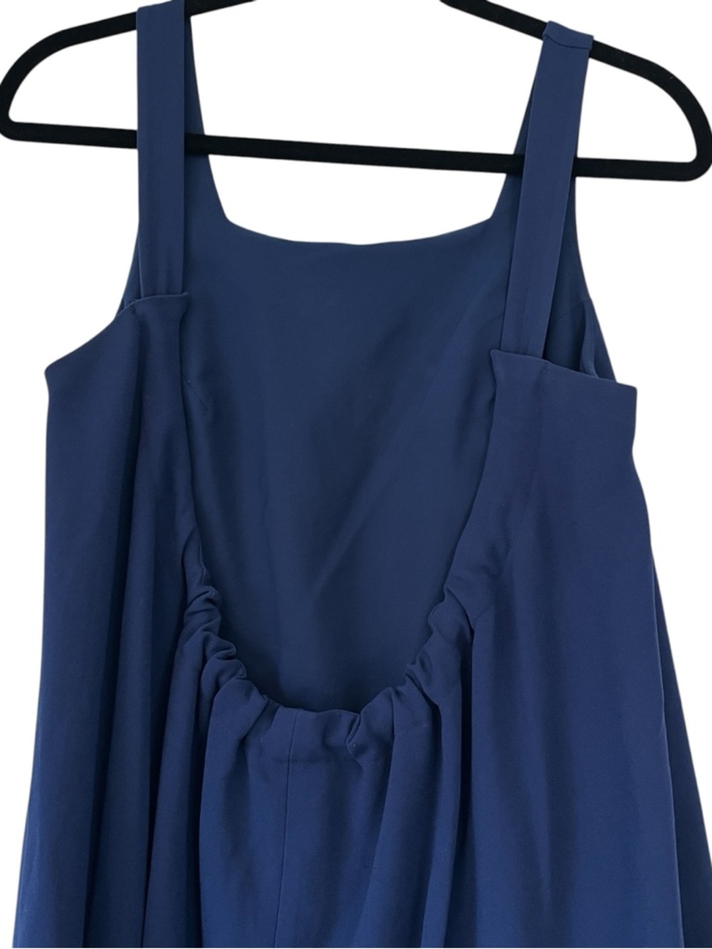 Club Monaco Navy Swing Dress Low Back Scoop Flowy Minimalist Size 4 - Picture 4 of 10